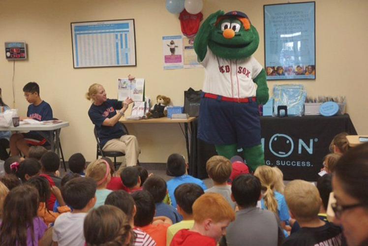 Boston Red Sox Mascot Wally the Green Monster to Read to Local Children  at Kumon of North Andover Math & Reading Center