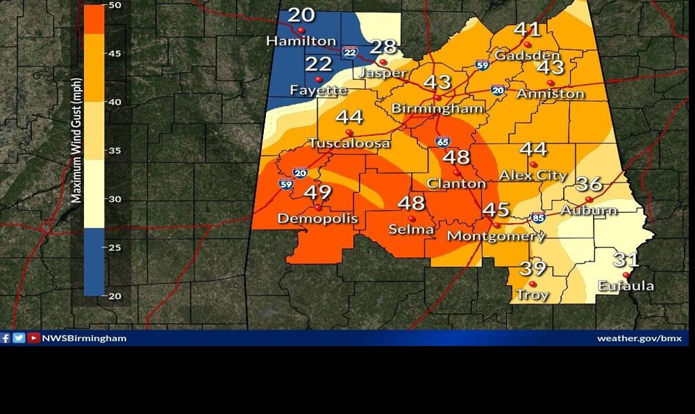 Tropical Storm Zeta Wind Gusts May Knock Down Trees Power Lines Thursday Free Content Free Annistonstar Com