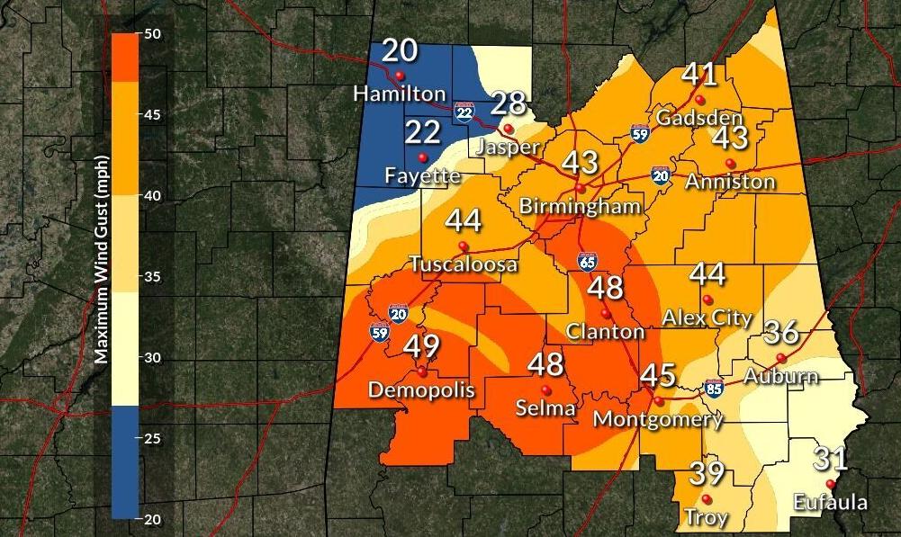 Tropical Storm Zeta Wind Gusts May Knock Down Trees Power Lines Thursday Free Content Free Annistonstar Com