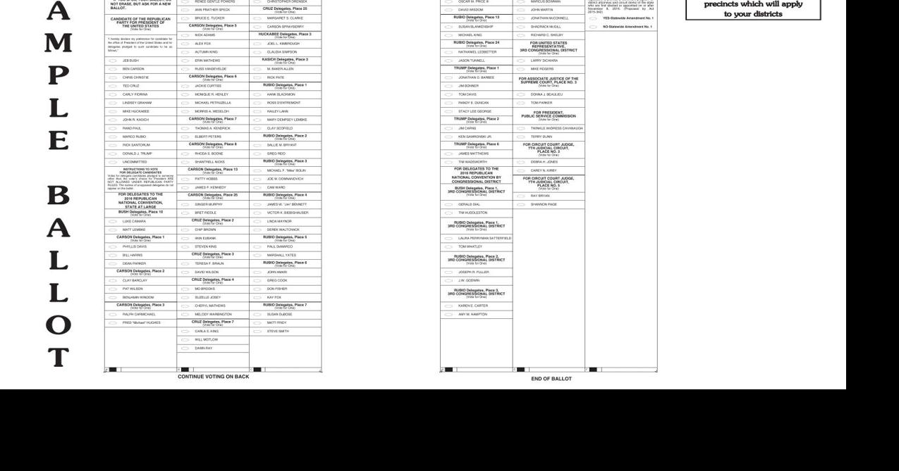 Calhoun County Republican sample ballot | | annistonstar.com