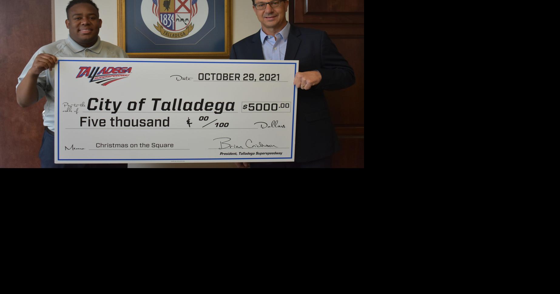 Talladega Superspeedway forks over 5,000 to help sponsor Christmas on