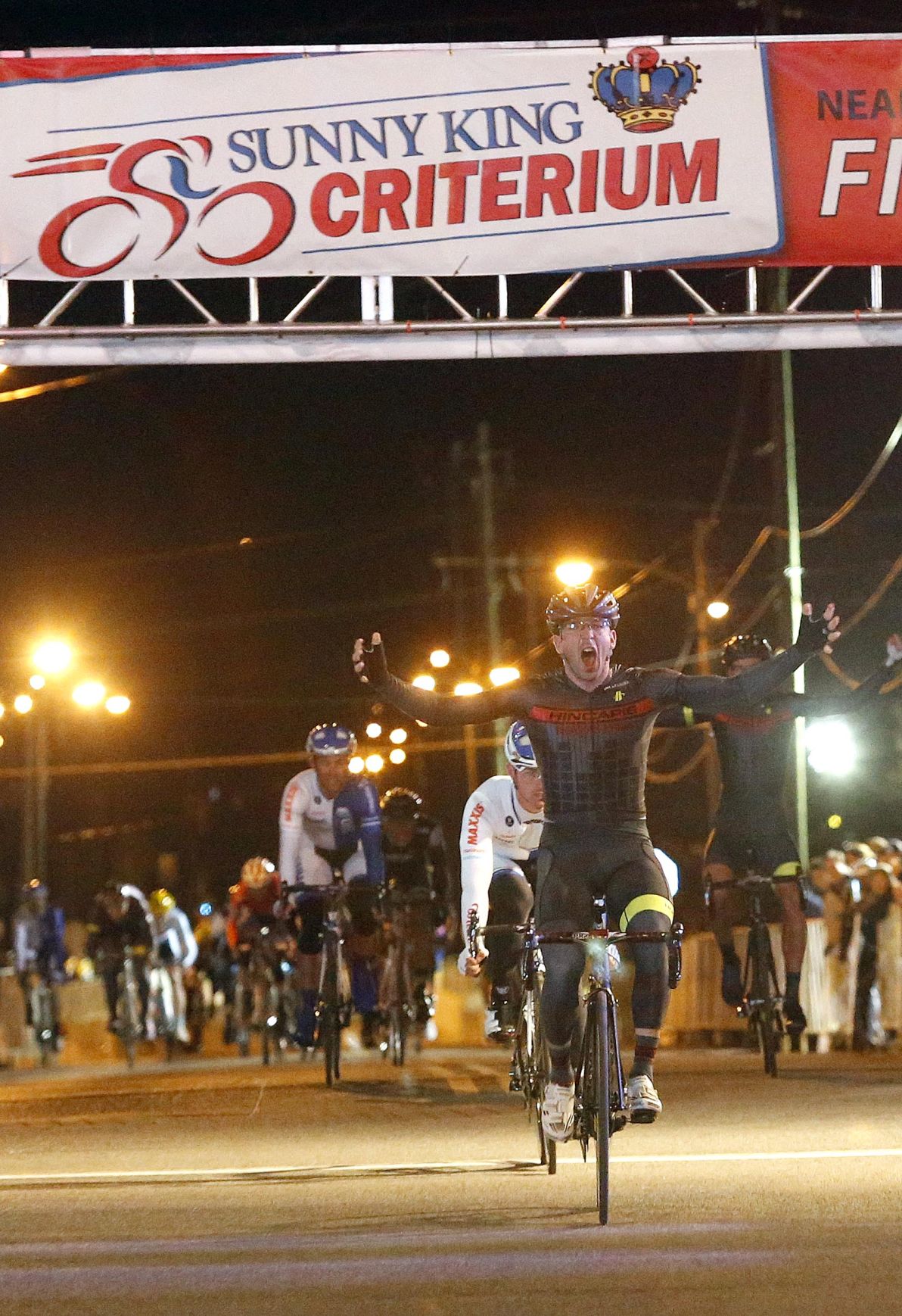 Sunny King Criterium Racer with family ties to Calhoun County leads