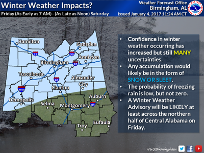 Winter Weather Could Start Friday Morning State Annistonstar Com