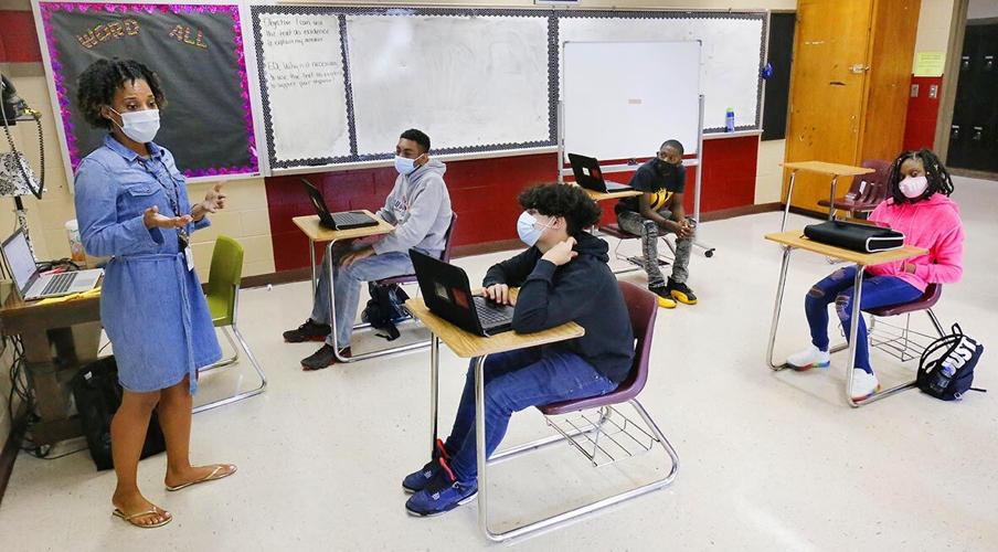 Photos First Day of InPerson Classes at Anniston Middle School News