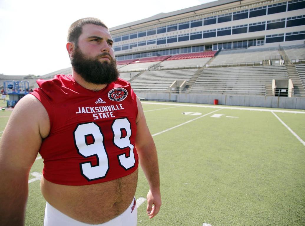 JSU football Nose tackle Caleb Lawrence takes celebrity in