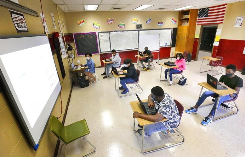 Photos First Day of InPerson Classes at Anniston Middle School News