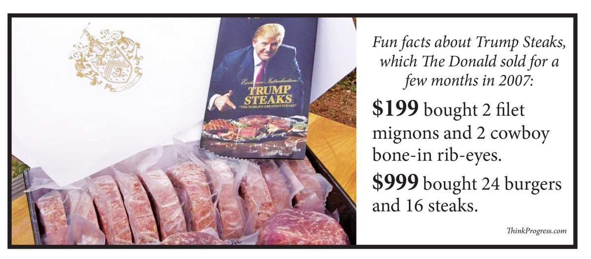 Today's bumper sticker Getting Trump Steaks in the mail Opinion