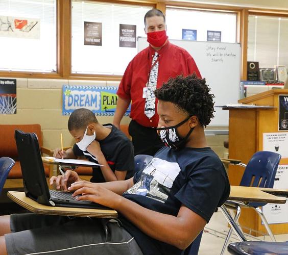 Photos First Day of InPerson Classes at Anniston Middle School News