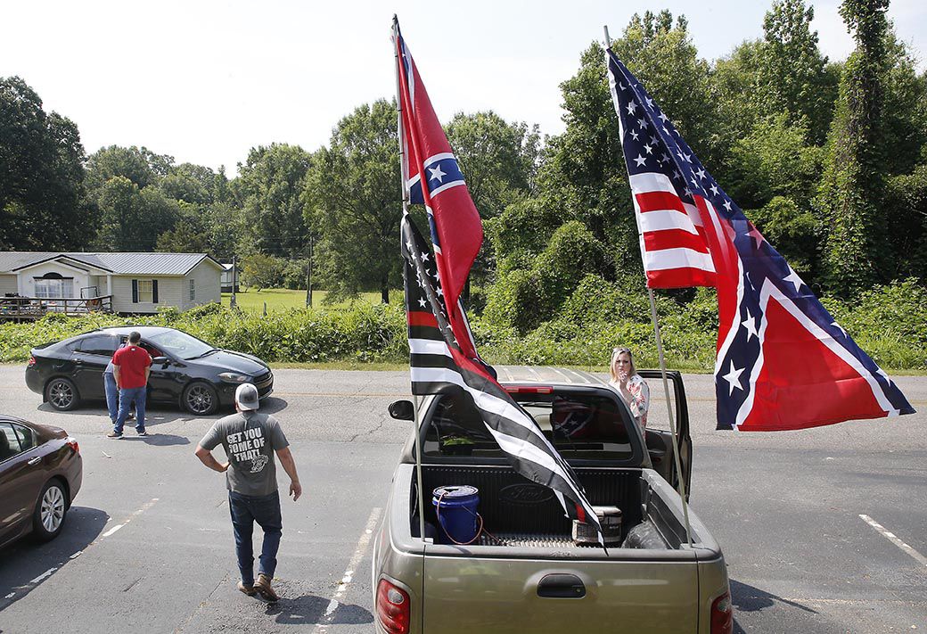 Confederate flag protest