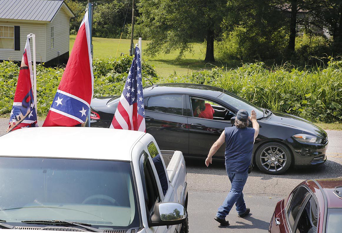 Confederate flag protest