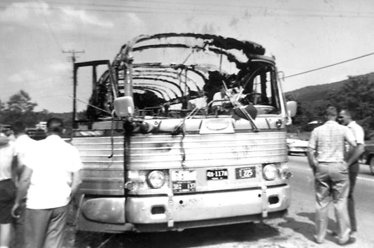 Archival photos from the May 14, 1961, Freedom Ride attacks in Anniston ...