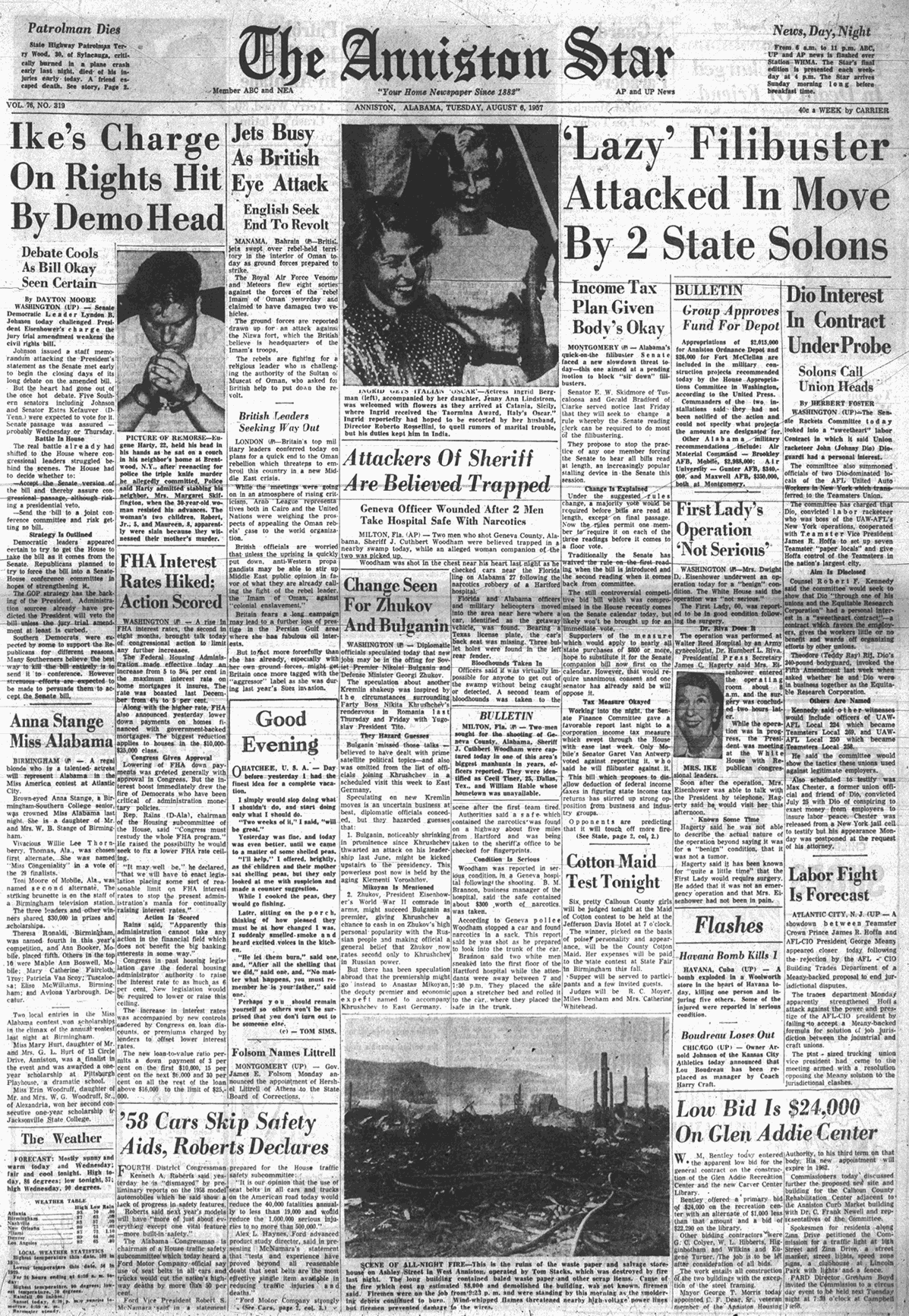 Look Back to the ferocity of a storm, 1947 News