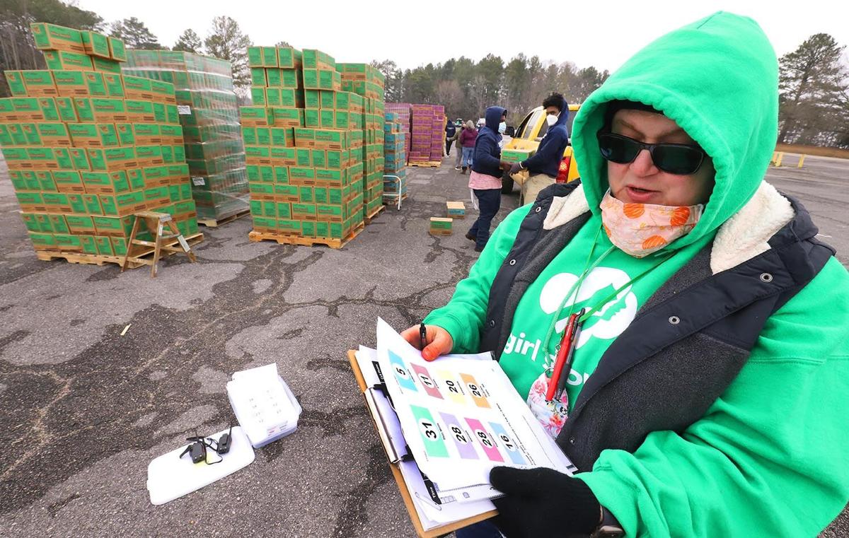 Girl Scout cookie drop