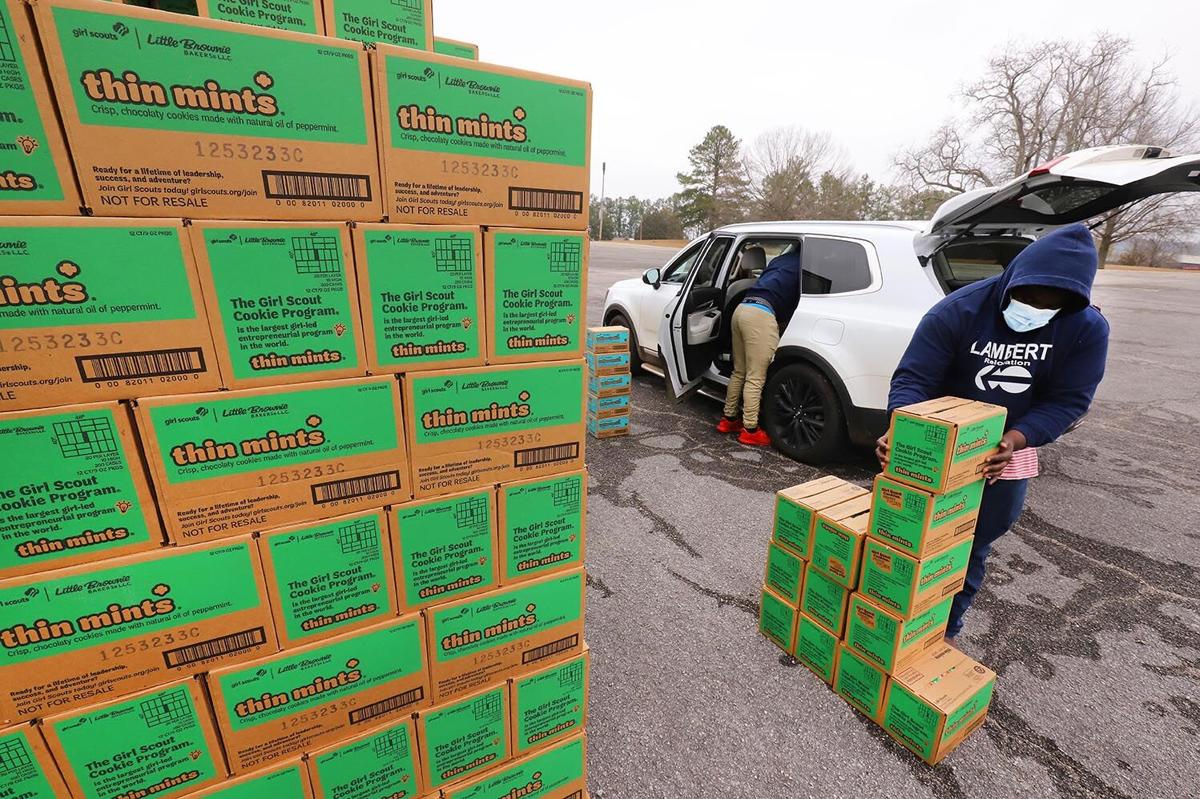 Girl Scout cookie drop