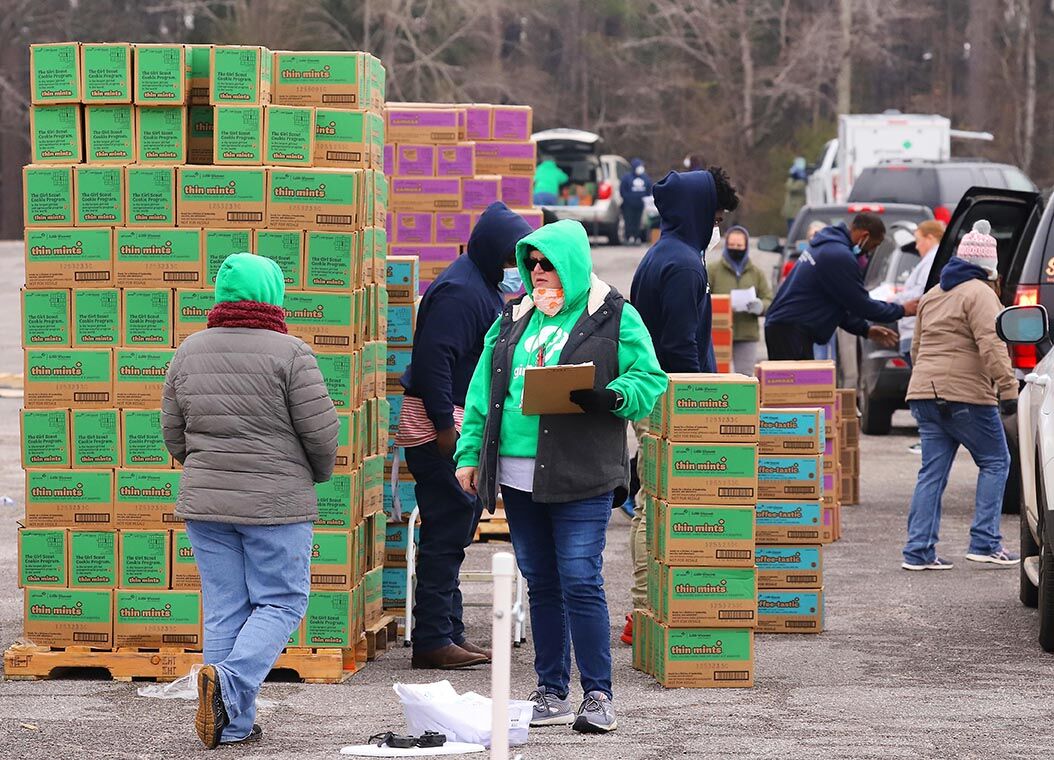 Girl Scout cookie drop