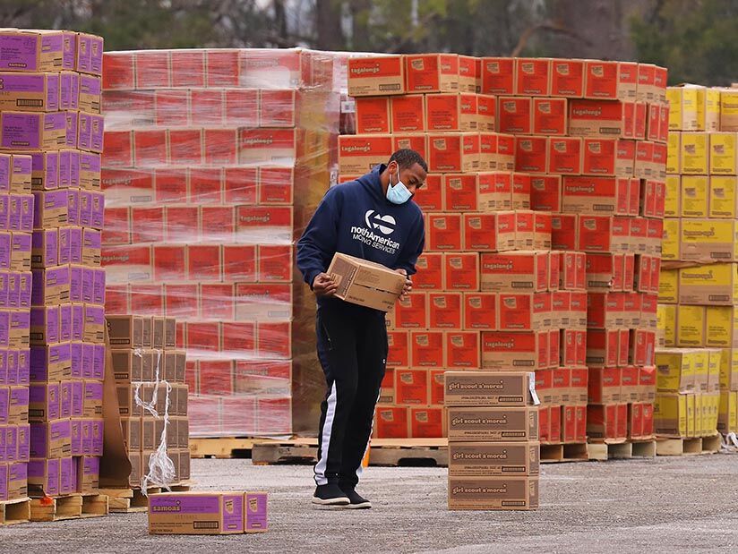 Girl Scout cookie drop