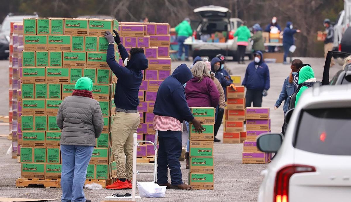 Girl Scout cookie drop