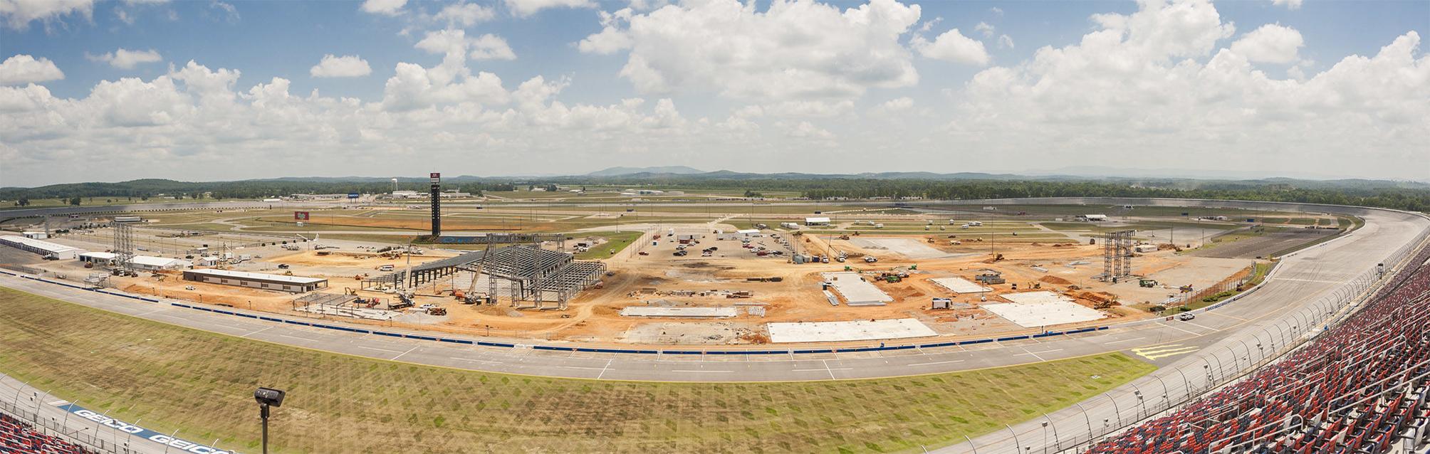 Racing to the finish Rebuilt Talladega speedway on pace to be ready