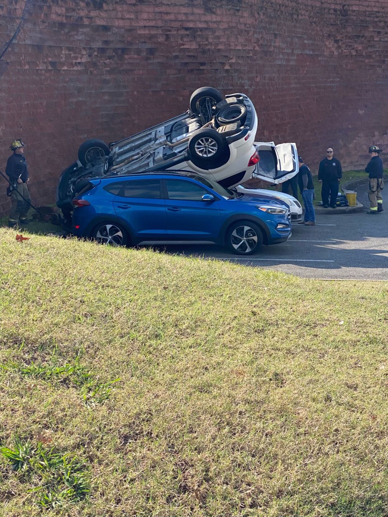 Vehicle falls off parking lot at Stringfellow | Anniston | annistonstar.com