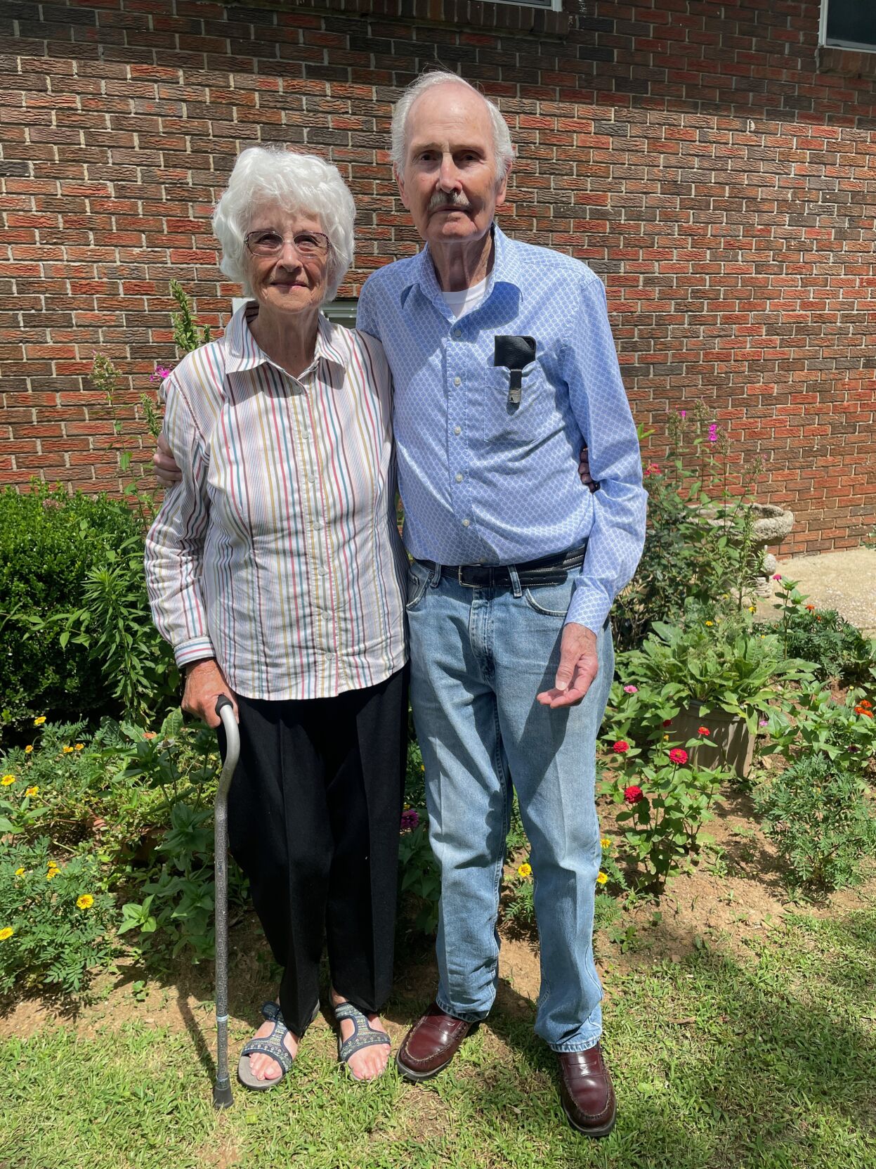 Nostalgic Sundays Brother and sister, both in their 90s, share lunch
