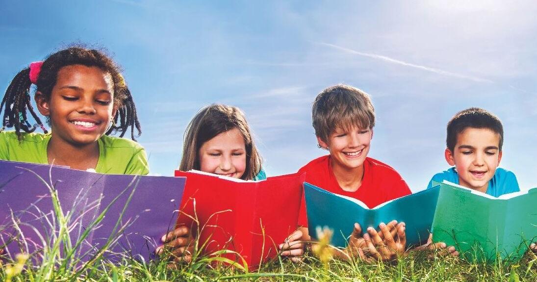 Children reading books