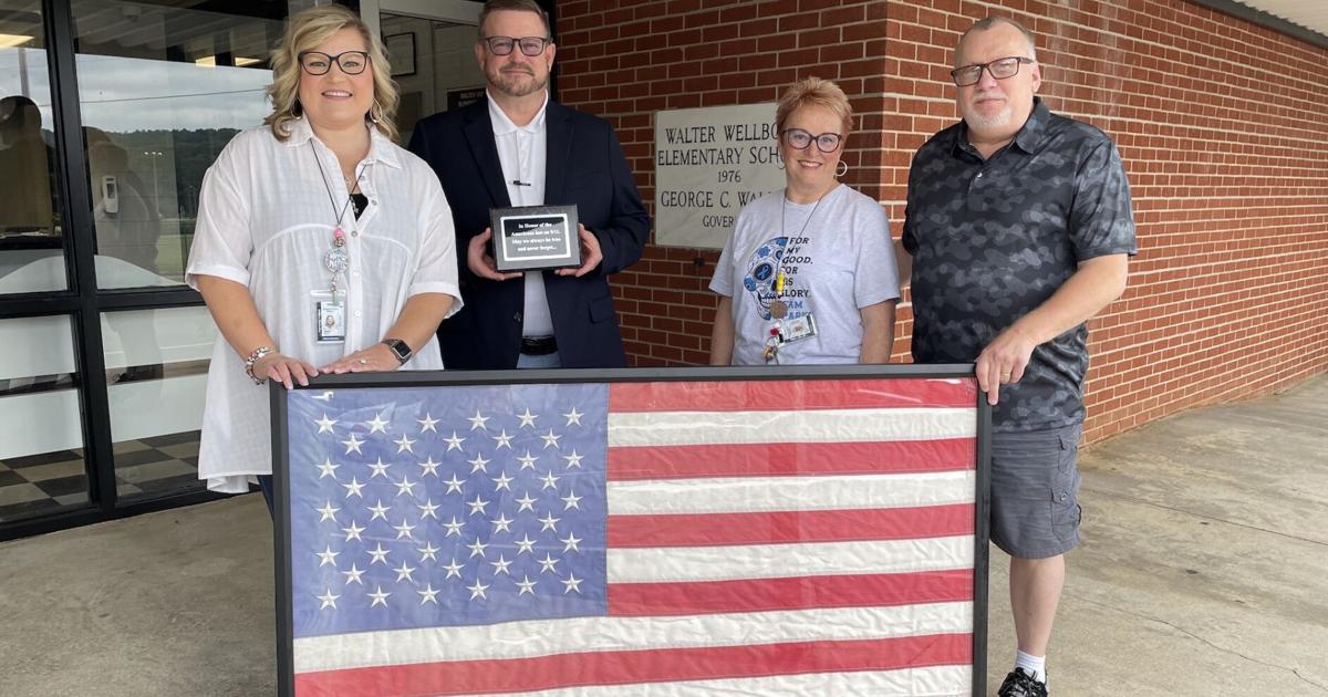 Wellborn Elementary School gets symbolic flag Education