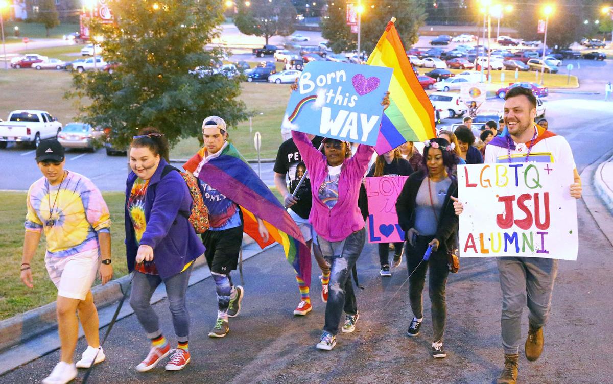 Students lead gay pride parade at Jacksonville State Jacksonville