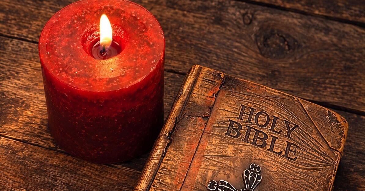 Candle and Bible