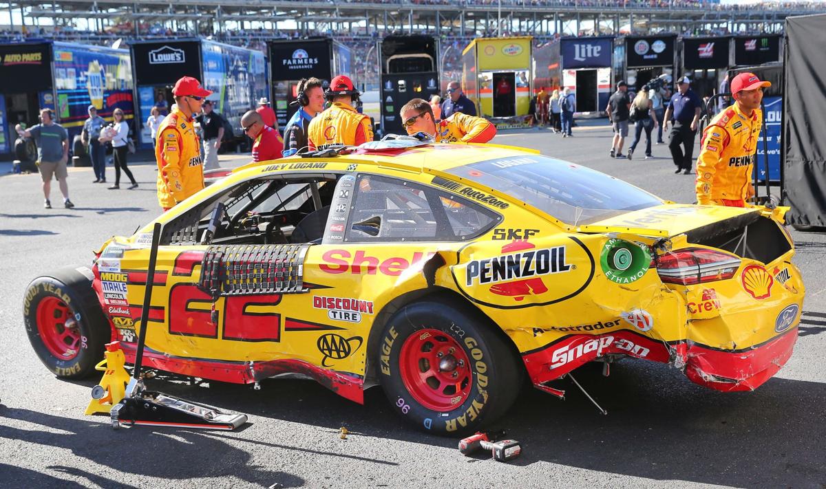 Talladega Logano couldn't get away from carnage of the crash Racing