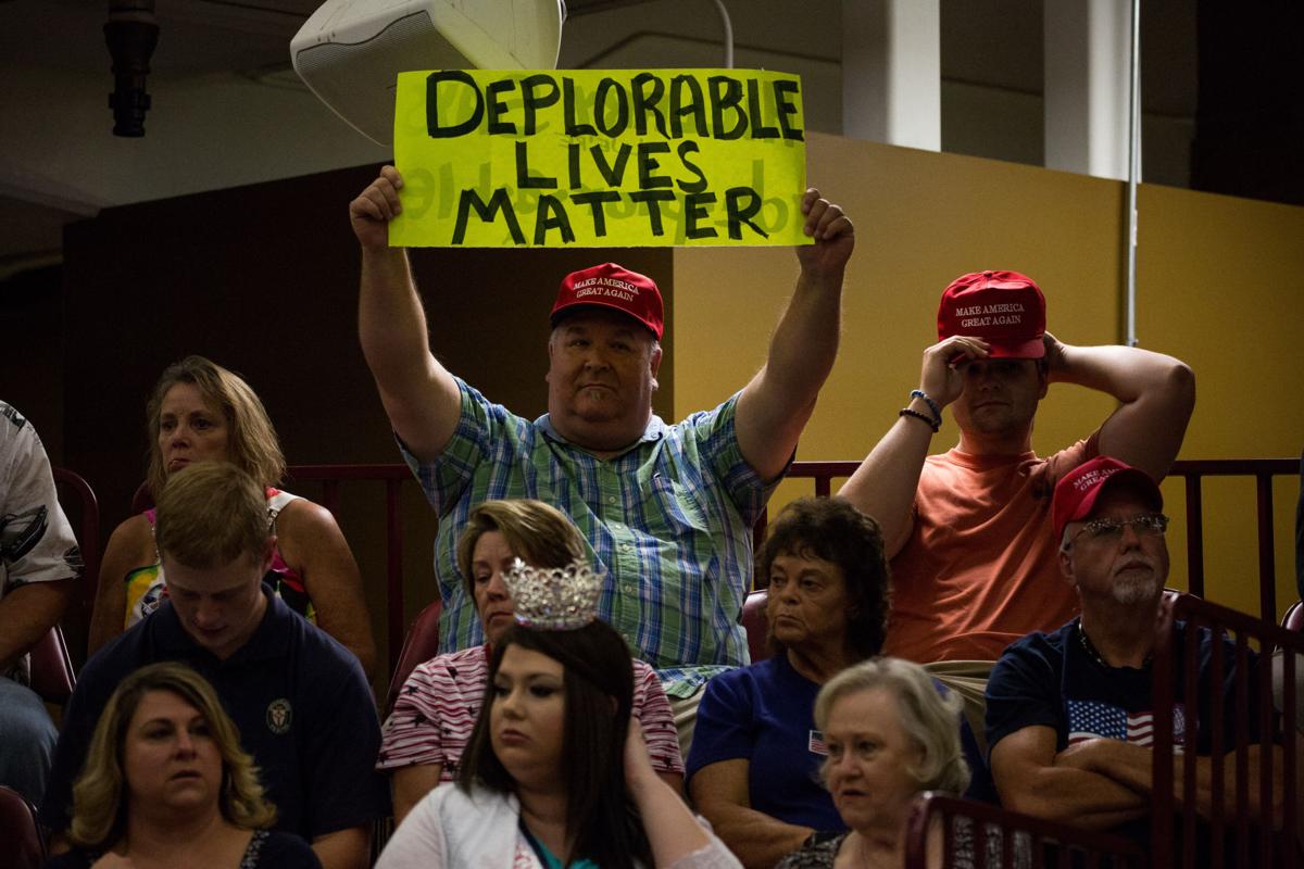 A 'deplorable lives matter' sign at a Trump rally
