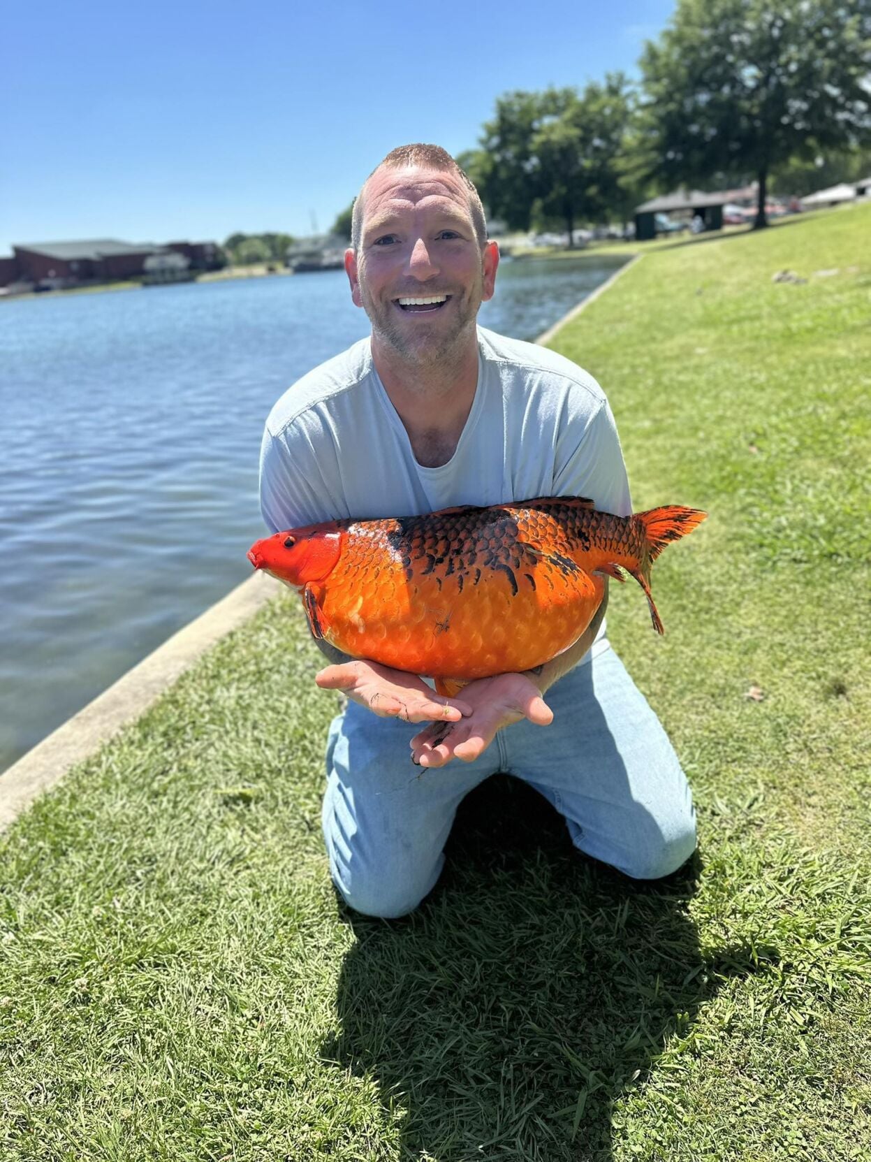 Colorful catch at Oxford Lake surprises longtime fisherman