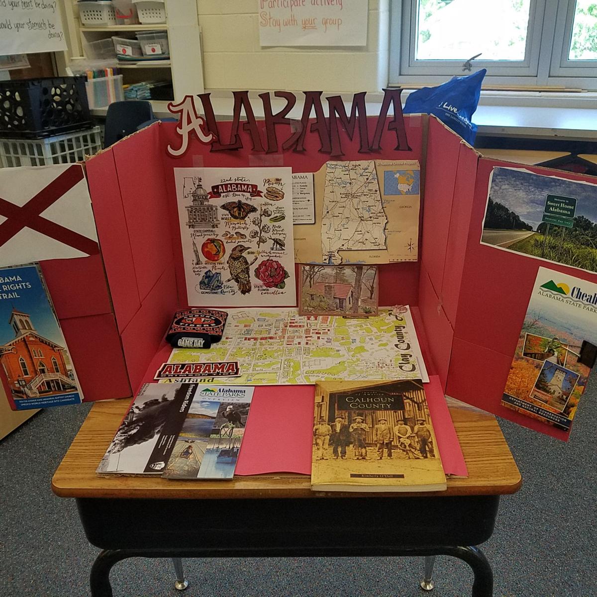 In Your Community ... Virginia school students create display of Alabama