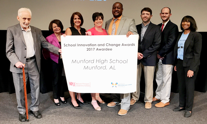 Munford High School receives 10,000 Innovation and Change Award check