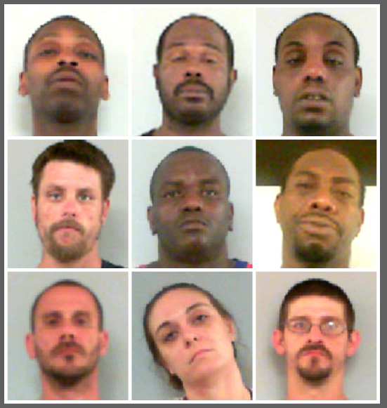 9 arrested on felony drug charges in Talladega County over weekend