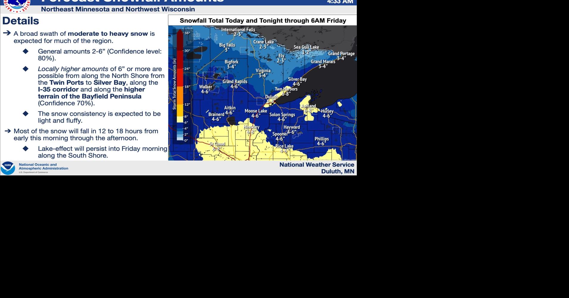 Snow forecast increases to 4-6 inches | Price County Review | apg-wi.com