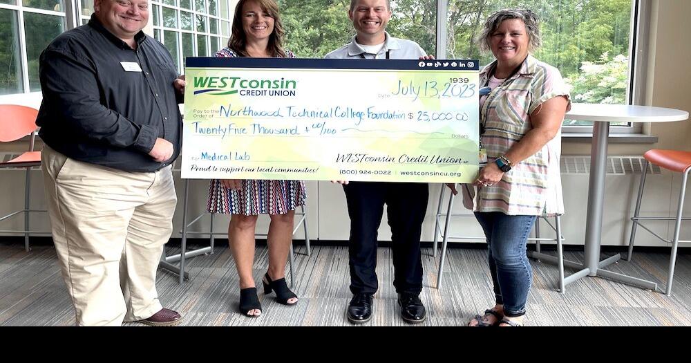 WESTconsin donates 25K to Northwood's new Med Lab Tech program News