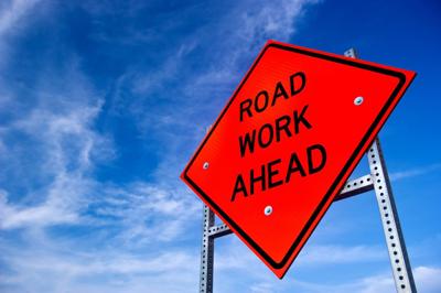 Road work sign