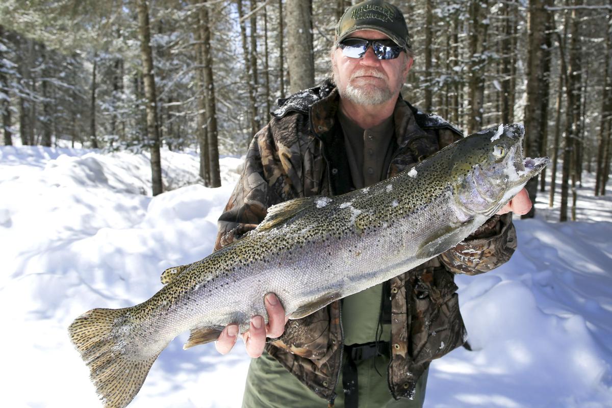 Snowy start to steelhead season Despite snowstorm, Brule River anglers