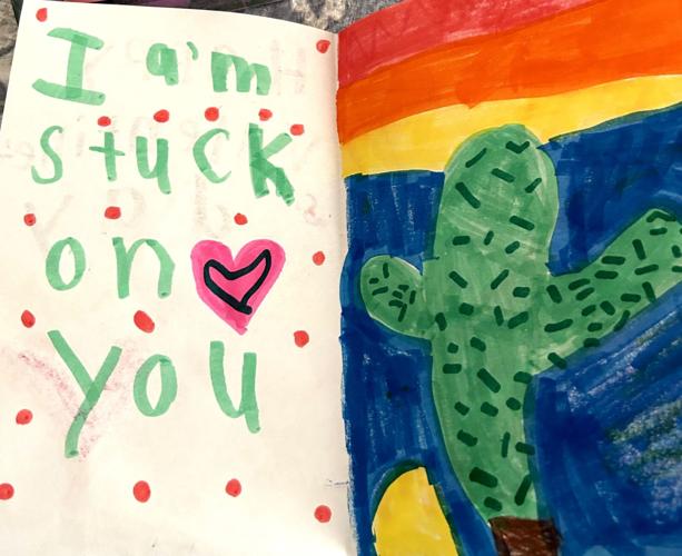 Haugen Elementary student make Valentines for veterans Photos apg