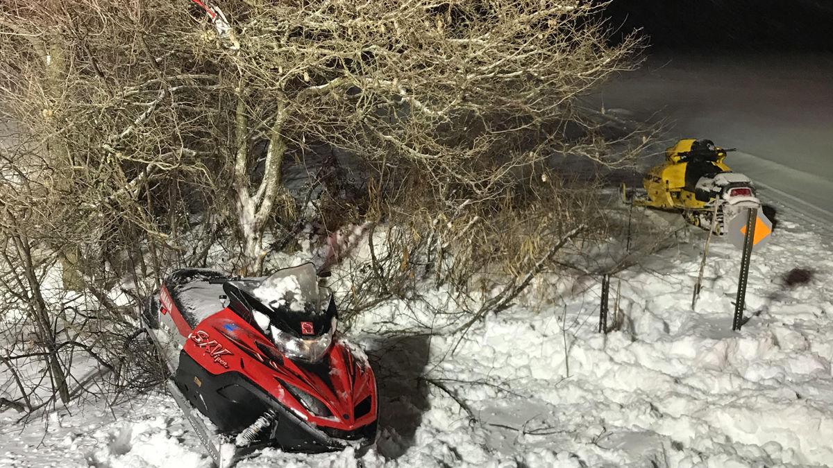 Man lands in tree in one of two snowmobile accidents Free