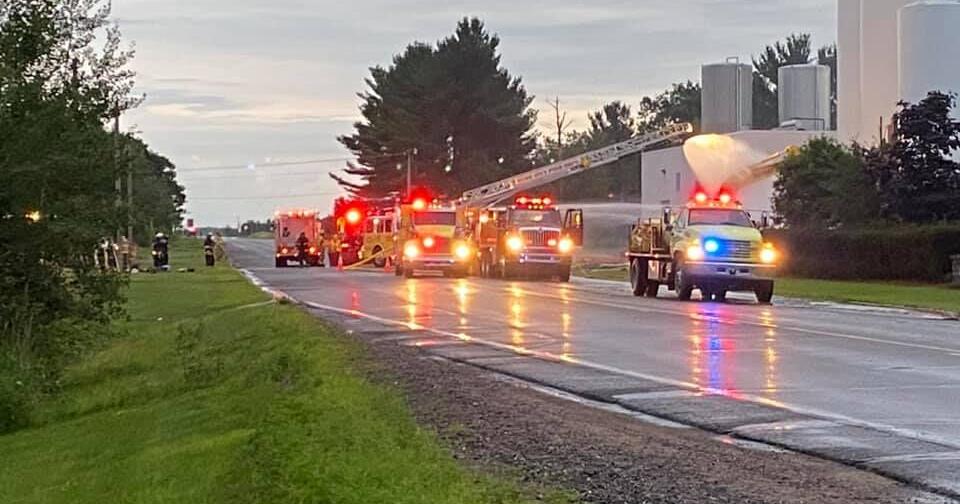 Multiple departments battling fire at Burnett Dairy Cooperative | Free ...