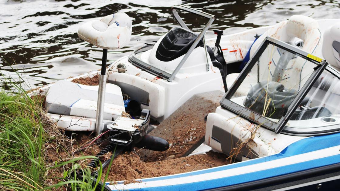 Boat crashes through dock into shore Subscriber