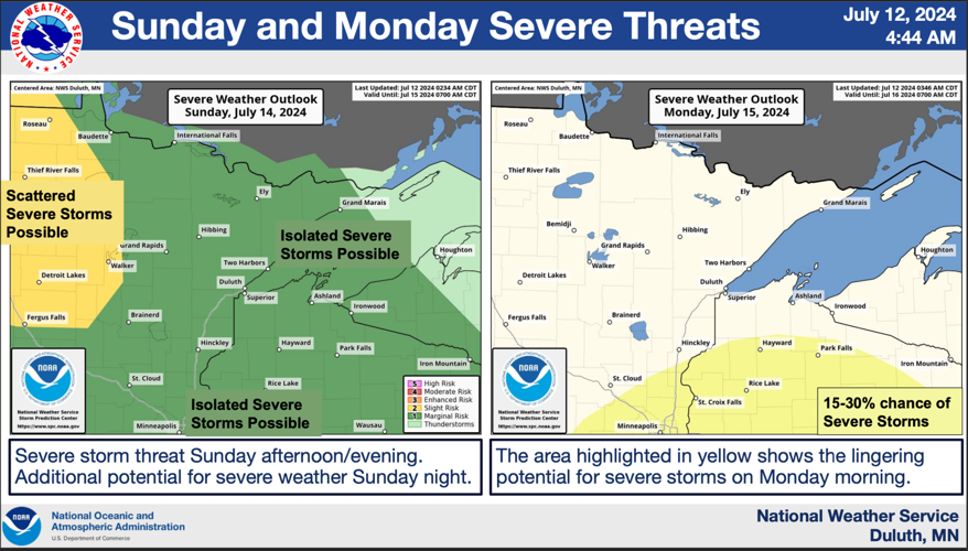 Slight increase for chance of showers, storms | Price County Review ...