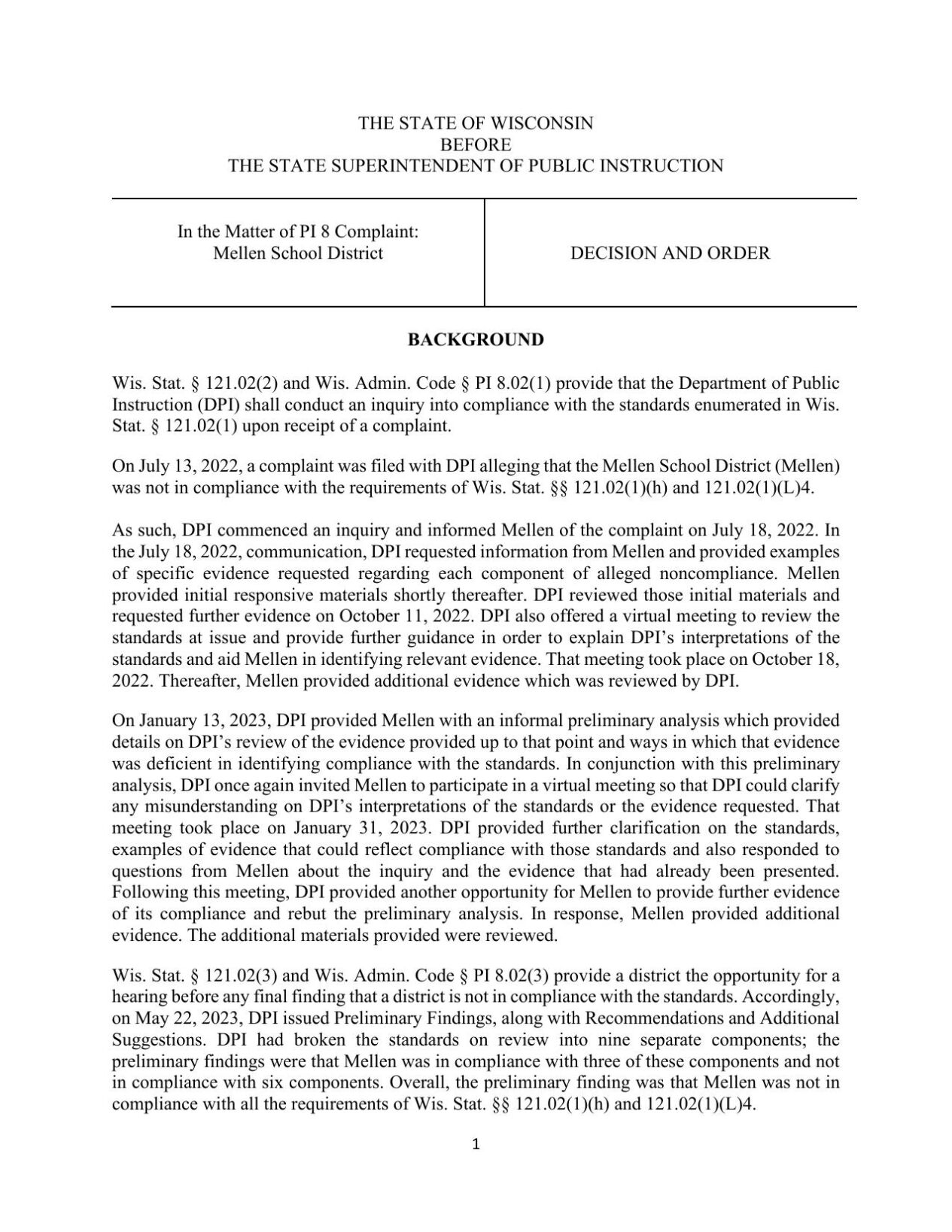 State again finds Mellen schools fail to meet standards School apg