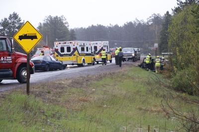 hayward wi two crash injured apg head vehicles collided reportedly hwy occupants noon shortly ranch sunday near road after