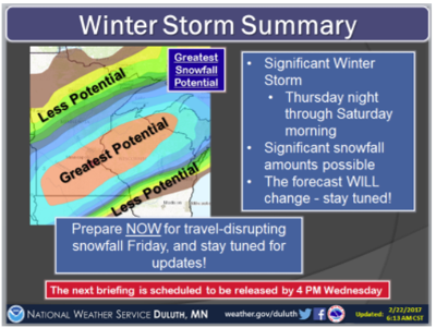 Winter Storm Watch For Hayward Area Friday Free Apg Wi Com
