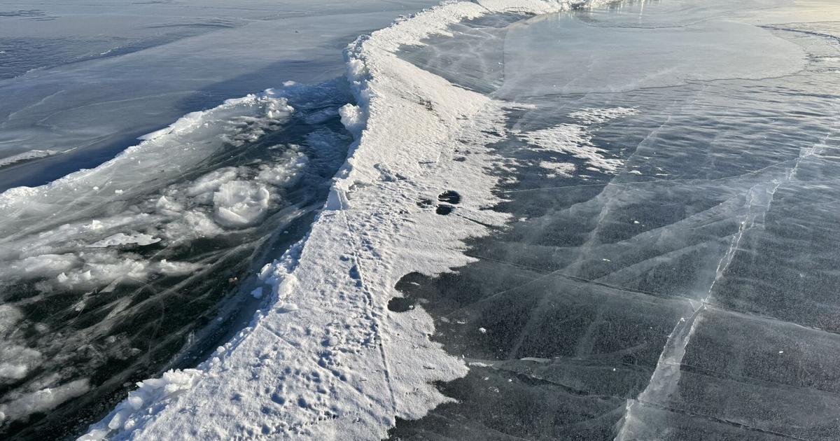 Pressure Riege Fire Department warns of ice pressure ridge on Shell Lake | Local | apg ...