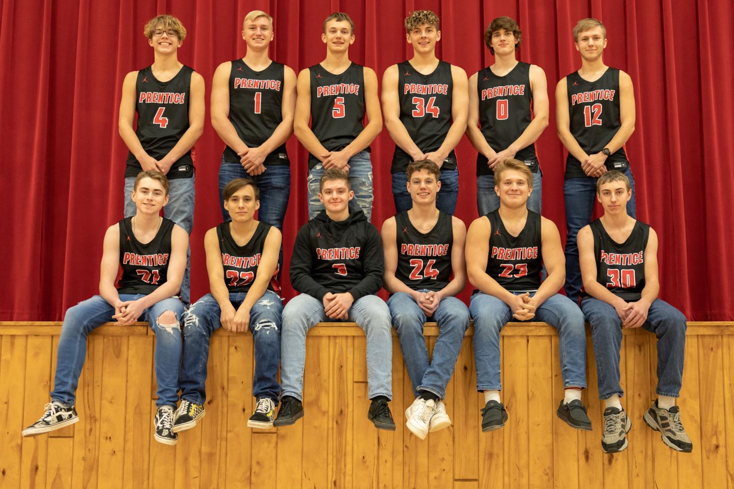 The Prentice Buccaneers 202122 Varsity Boys Basketball Team