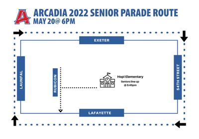 2022 Arcadia Senior Parade Map