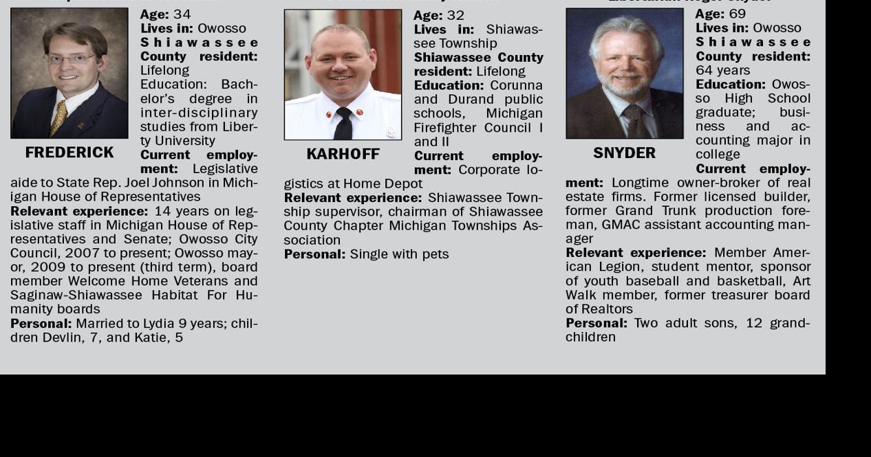 ELECTION Four square off in 85th District House race Shiawassee Area